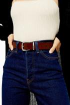 Topshop Brown Leather Belt