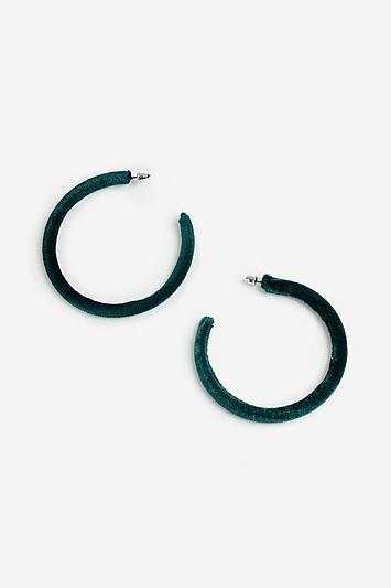 Topshop *velvet Hoop Earrings