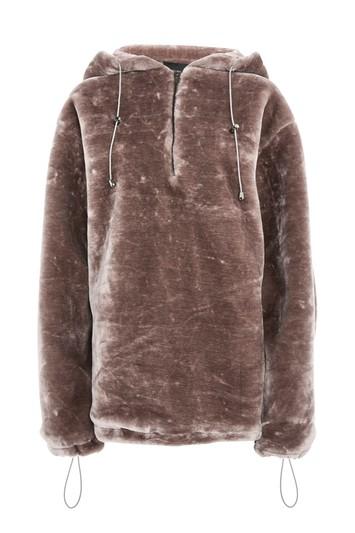 Topshop Faux Fur Hoodie By Story Of Lola