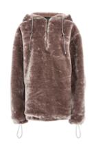Topshop Faux Fur Hoodie By Story Of Lola