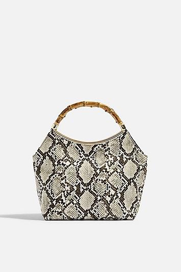Topshop Gloria Bamboo Handle Tote Bag