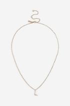 Topshop *mixed Stone L Initial Ditsy Necklace