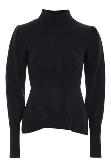 Topshop Funnel Neck Waist Detail Jumper