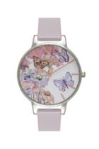 Topshop *painterly Prints Grey Lilac Watch By Olivia Burton