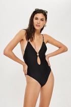 Topshop Ring Plunge Swimsuit