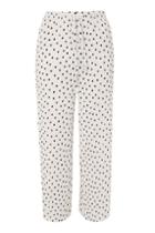 Topshop Plisse Spotted Wide Leg Trousers