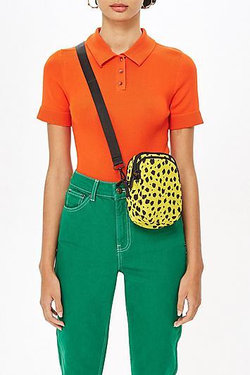 Topshop Leopard Nylon Pouch