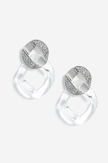 Topshop Chunky Chain Resin Drop Earrings