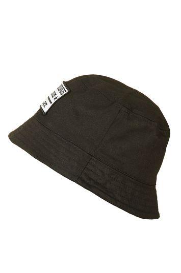Topshop Badged Bucket Hat