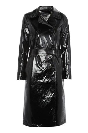 Topshop Clean Vinyl Trench Coat