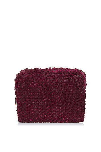 Topshop Velvet Sequin Make-up Bag