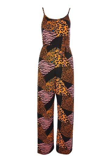 Topshop Animal Print Jumpsuit