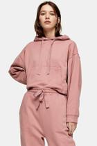 Topshop Considered Pink Organic Cotton Hoodie