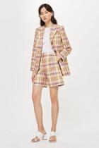 Topshop Check City Shorts By Boutique