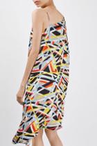 Topshop Asymmetric Metro Print Dress By Boutique