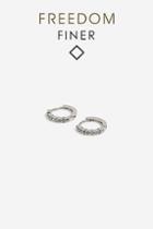 Topshop *freedom Finer Crystal Hoop Earrings