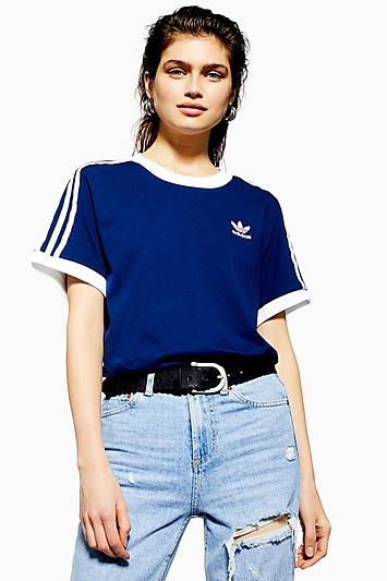 Topshop Three Stripe T-shirt By Adidas