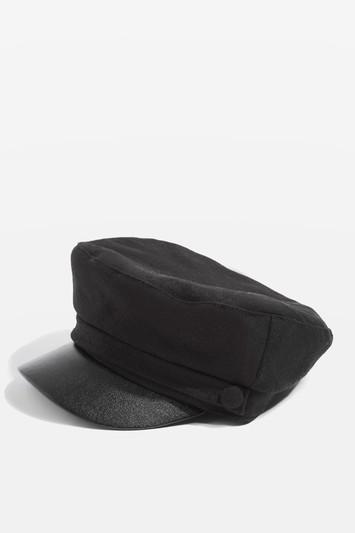 Topshop Pu Bakerboy Hat