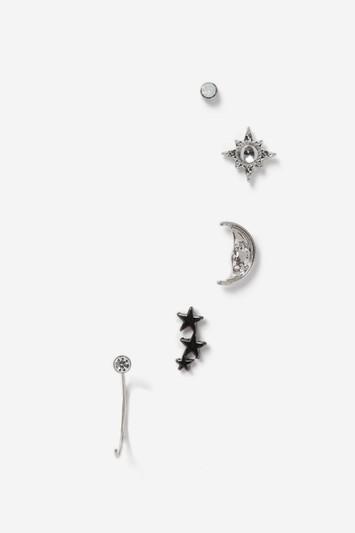 Topshop Star And Moon Asymmetric Earrings