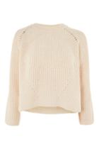 Topshop Pointelle Boxy Ribbed Sweater