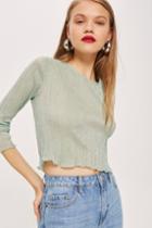 Topshop Mesh Shimmer T-shirt