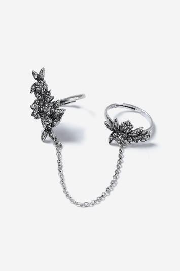 Topshop Finger To Thumb Flower Ring