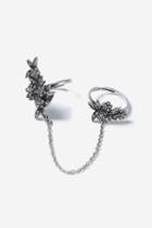 Topshop Finger To Thumb Flower Ring