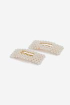 Topshop *pack Of 2 Square Pearl Hair Snaps