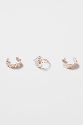 Topshop Rose Gold Look Toe Rings