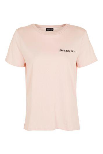 Topshop Petite Dream On Motif T-shirt