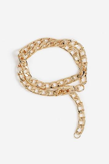Topshop *chain Ziplock Wrap Bracelet
