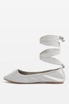 Topshop Violet Satin Ballet Shoes