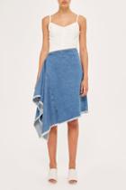 Topshop *side Drape Denim Skirt By Boutique