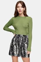 Topshop Sage Chevron Knitted Top