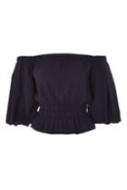 Topshop *navy Top By Tfnc