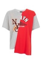 Topshop College Spliced T-shirt