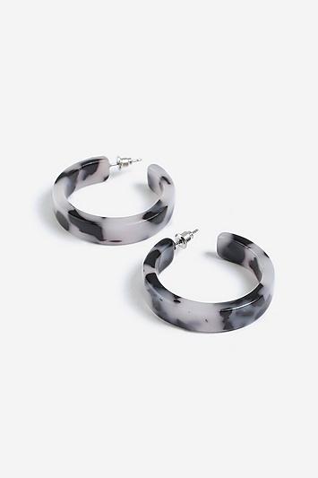 Topshop Chunky Resin Hoop Earrings