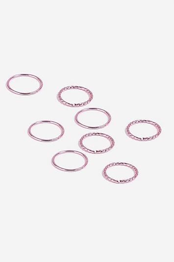 Topshop *pink Circle Hair Rings