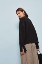 Topshop Moss Stitch Wide Sleeve Sweater