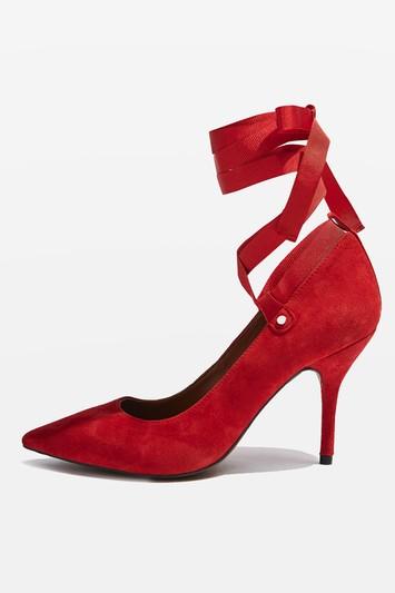 Topshop Gibbon Ribbon Heel Court Shoes