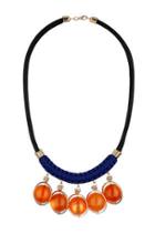 Topshop Ball And Fabric Statement Necklace