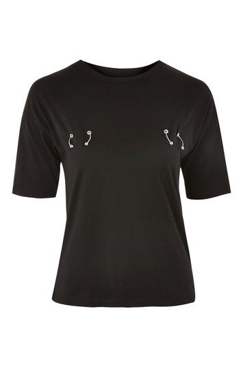 Topshop Pierced Detail T-shirt