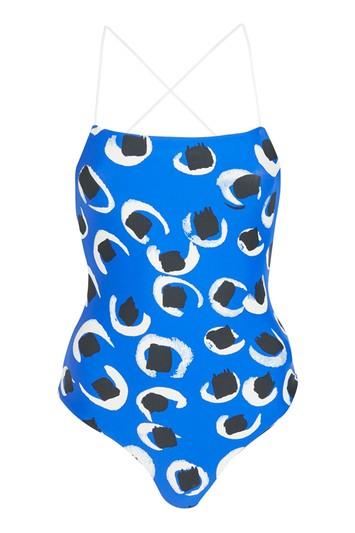 Topshop Circle Print Reversible Swimsuit