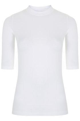 Topshop Ribbed Funnel Neck Top