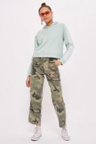 Topshop Petite Camouflage Wide Leg Trousers