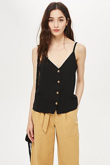 Topshop Petite Button Down Cami