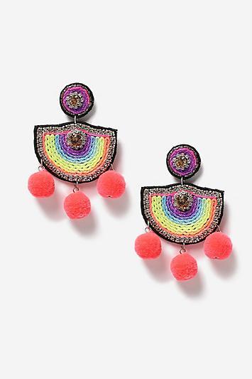 Topshop *bright Woven Drop Earrings