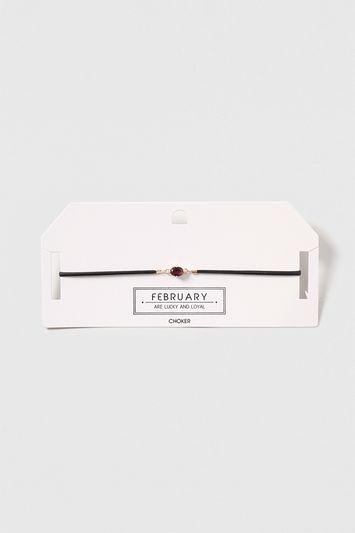 Topshop February Birthstone Choker