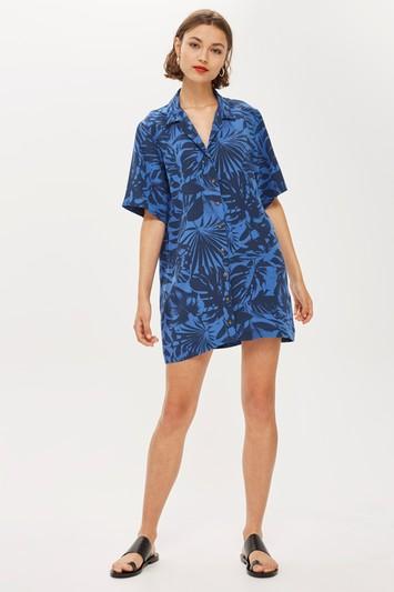 Topshop *palm Bowling Dress By Boutique