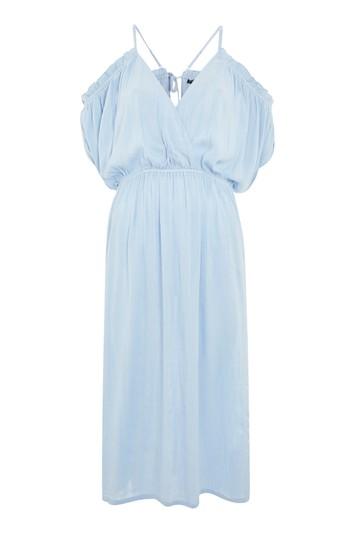 Topshop Cold Shoulder Midaxi Dress